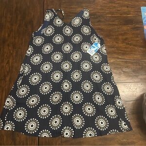 Island Beach Navy Medallion Print Resort Dress M